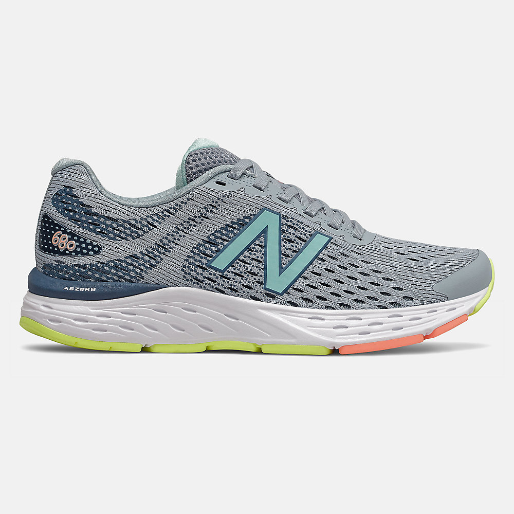 New Balance 680v6 Shoes Light Slate with Stone Blue and Bali Blue